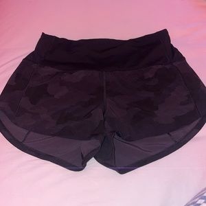 lululemon high rise camo shorts